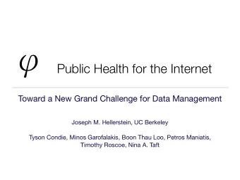 Declare victory and move on.  Why a Grand Challenge?  We choose to go to the moon. We choose