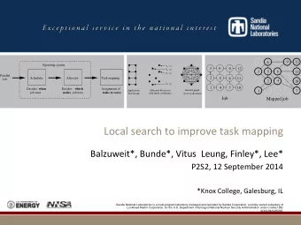 Local  search  to  improve  task  mapping    Balzuweit*,  Bunde*,  Vitus