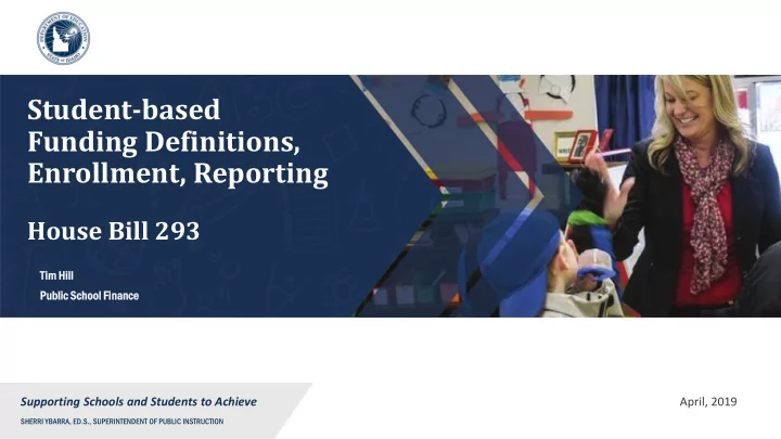 student based funding definitions enrollment reporting