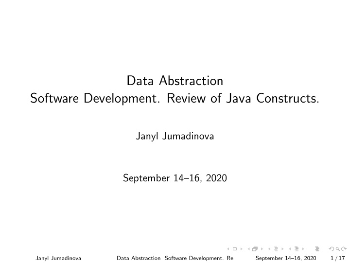 data abstraction software development review of java