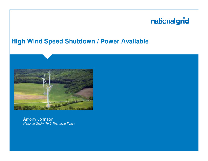 high wind speed shutdown power available