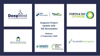 Update with  SSE Renewables  Webinar  17 September 2020  Welcome SOWEC  Innovation  14:00  14:05