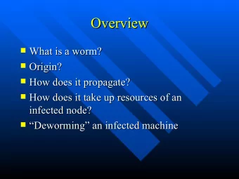 Overview  Overview  What is a worm?  What is a worm?  Origin?  Origin?  How does it