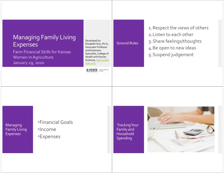 managing family living