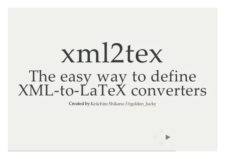 xml2tex