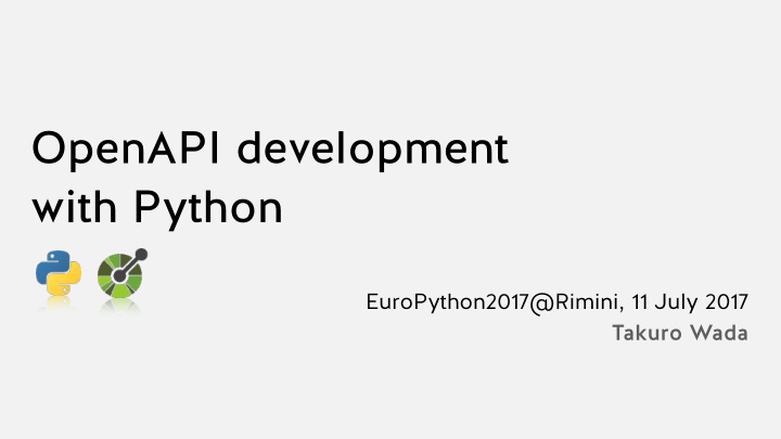 openapi development with python