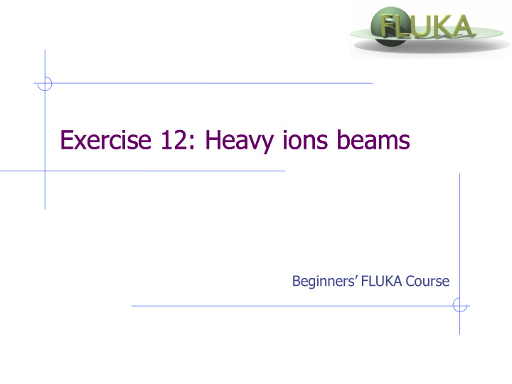 exercise 12 heavy ions beams exercise 12 heavy ions beams