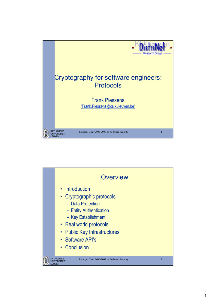 cryptography for software engineers protocols