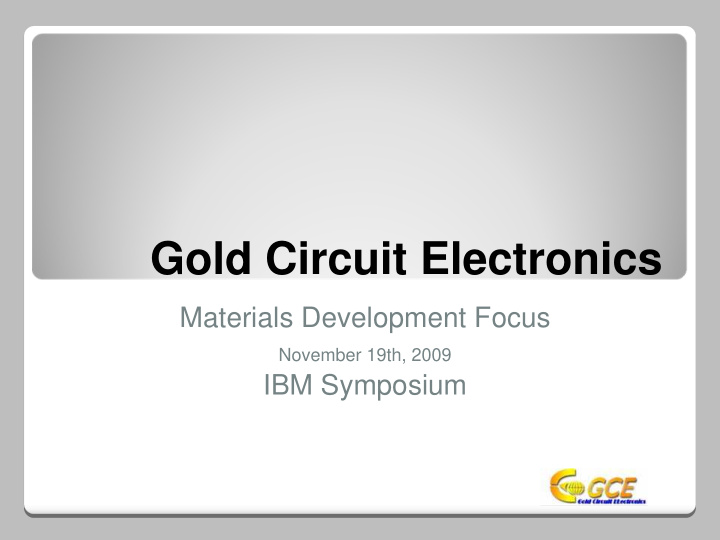 gold circuit electronics