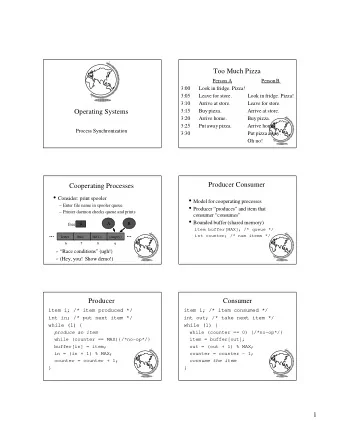 Readers-Writers  Readers-Writers  Shared:  Reader:  semaphore mutex, wrt;  wait(mutex);  int
