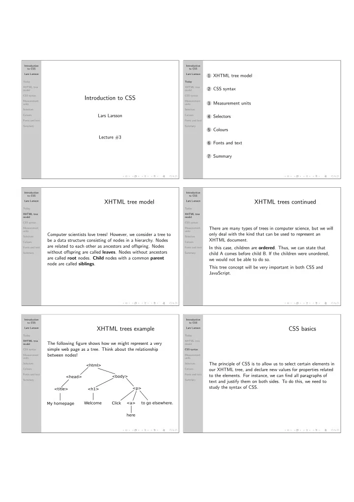 introduction to css
