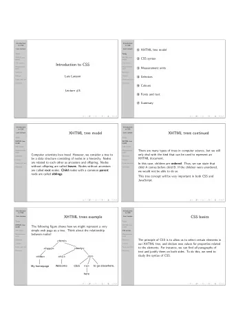 Introduction to CSS  Measurement  Measurement 3 Measurement units  units  units  Selectors