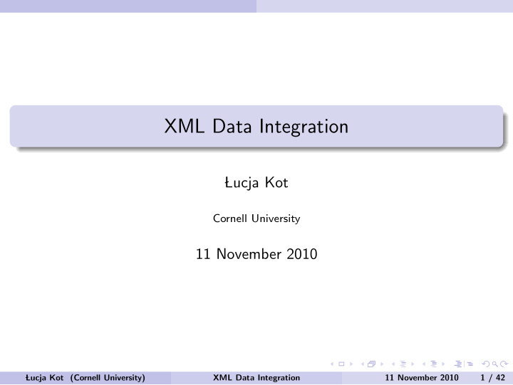 xml data integration
