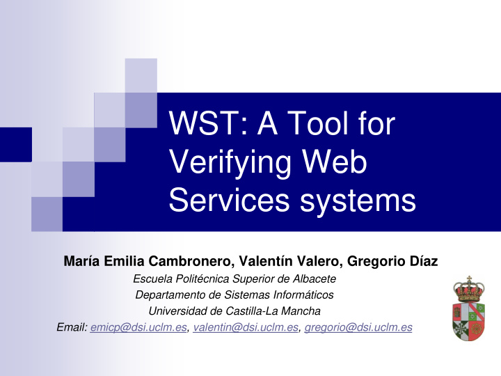 wst a tool for verifying web services systems