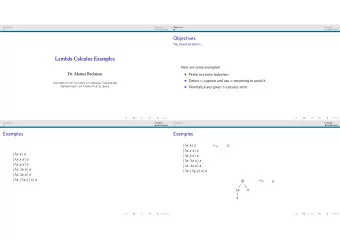 Objectives  You should be able to ...  Lambda Calculus Examples  Here are some examples!  Dr.