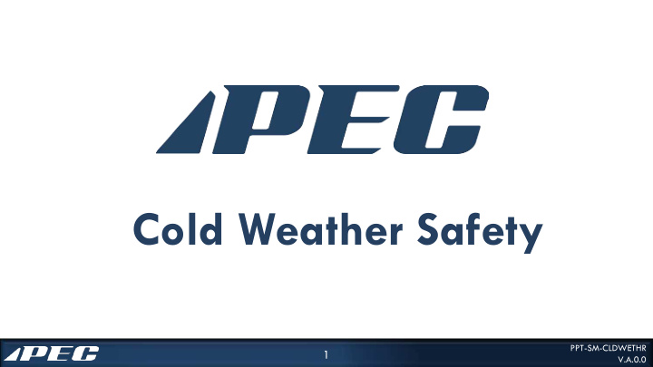 cold weather safety