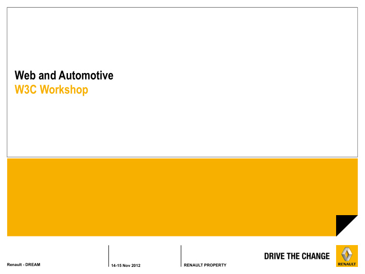 web and automotive w3c workshop