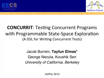 EECS  Electrical Engineering and  Computer Sciences  Berkeley P  Parlab  b  P    A    R    A    L