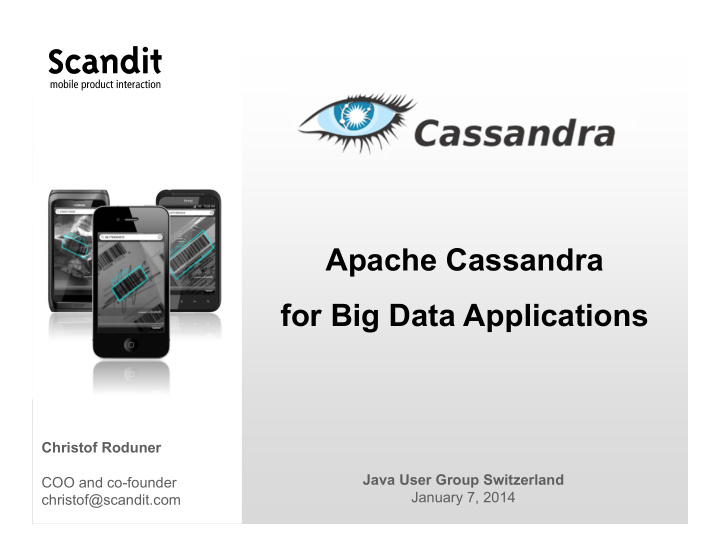 apache cassandra for big data applications