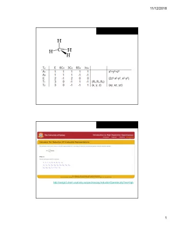 11/12/2018  http://assign3.chem.usyd.edu.au/spectroscopy/reductionOperator.php?res=high  1