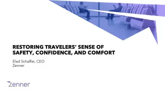 RE  RESTORI  RING TRA  RAVELERS  RS SENSE OF  SA  SAFETY, CONFIDE  DENCE, AND  D COMFORT  El