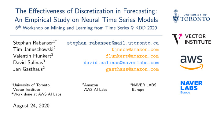the effectiveness of discretization in forecasting an