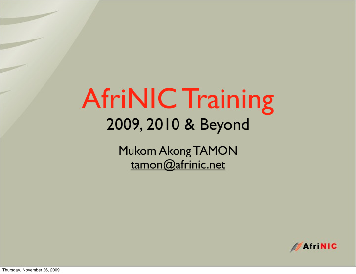 afrinic training