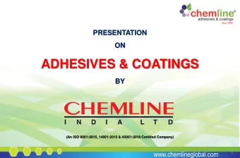 ADHESIVES &amp; COATINGS  BY  (An ISO 9001:2015, 14001:2015 &amp; 45001:2018 Certified Company)