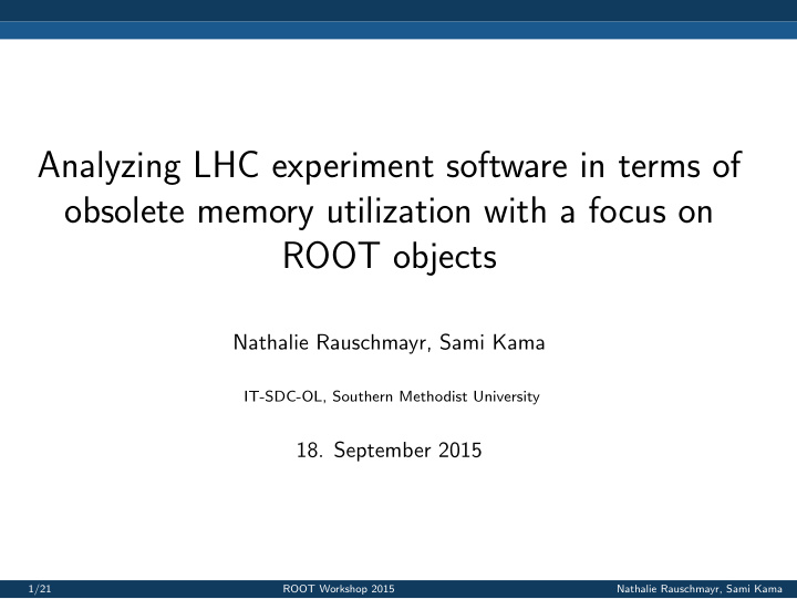 analyzing lhc experiment software in terms of obsolete