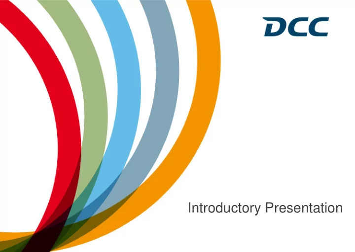 introductory presentation agenda