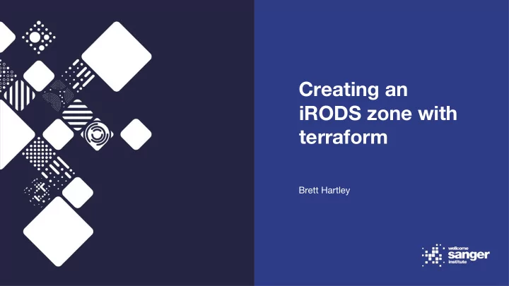 creating an irods zone with terraform