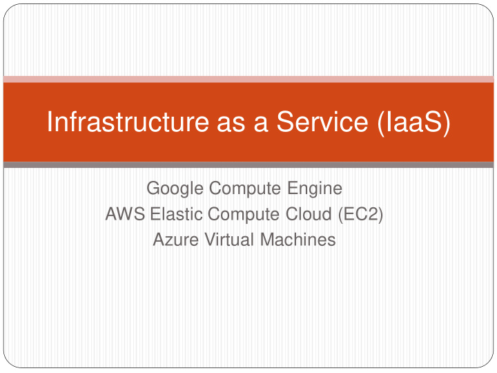 infrastructure as a service iaas