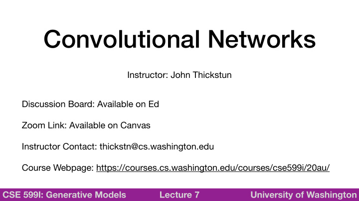 convolutional networks