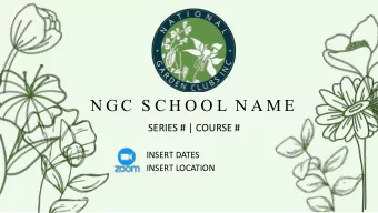 N G C  S C H O O L N A M E  SERIES # | COURSE #  INSERT DATES  INSERT LOCATION  Sponsored by