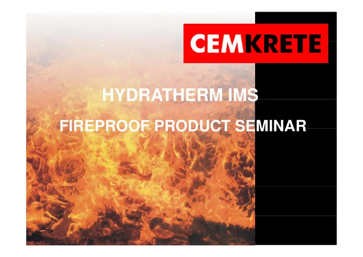 hydratherm ims hydratherm ims