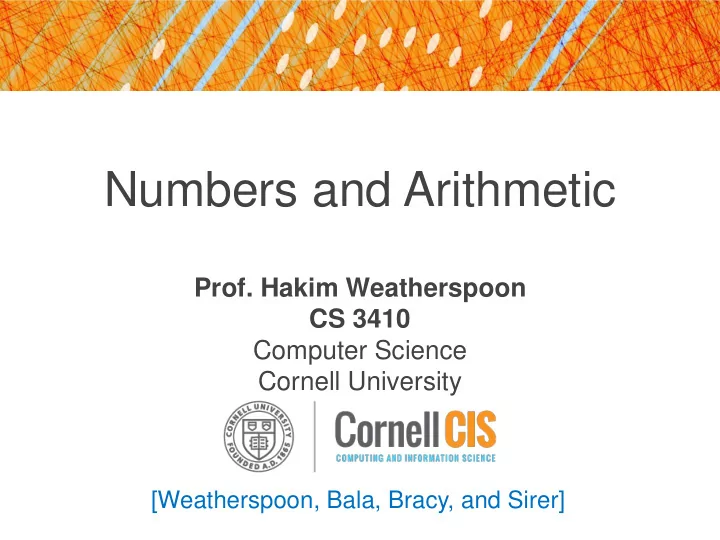 numbers and arithmetic