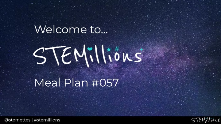welcome to meal plan 057