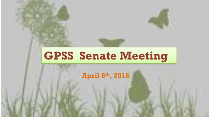 gpss senate meeting