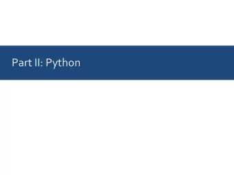 Part II: Python  Stackoverflow blog, September 2017  Stackoverflow blog, September 2017  Python has
