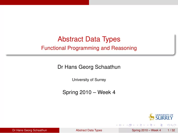 abstract data types
