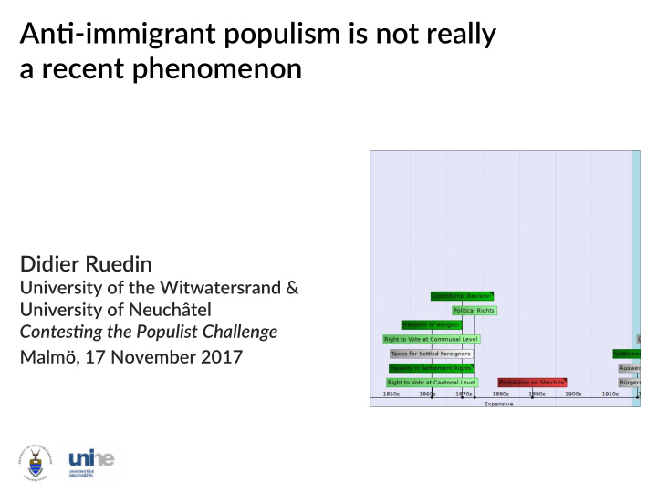ant immigrant populism is not really a recent phenomenon