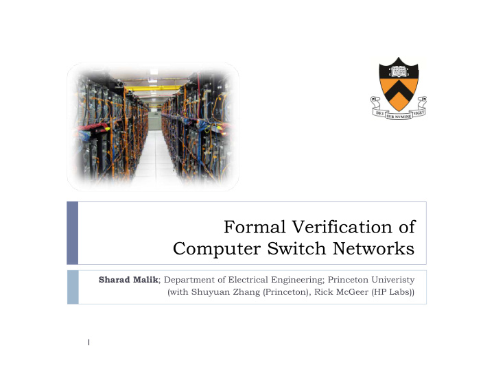 formal verification of computer switch networks