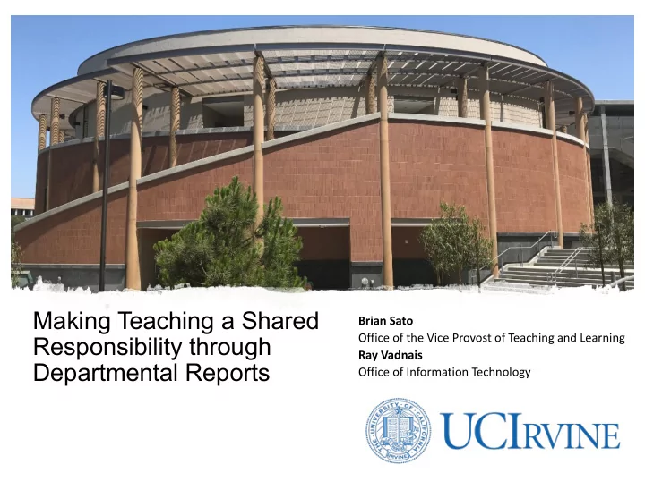 making teaching a shared