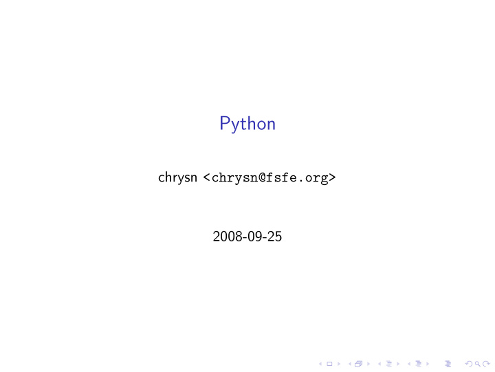 python