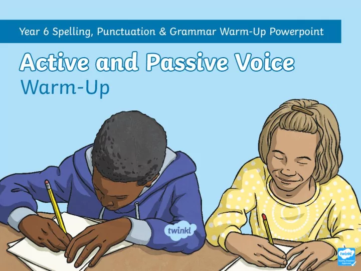 what are active and passive voice