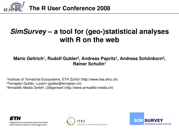 simsurvey a tool for geo statistical analyses with r on