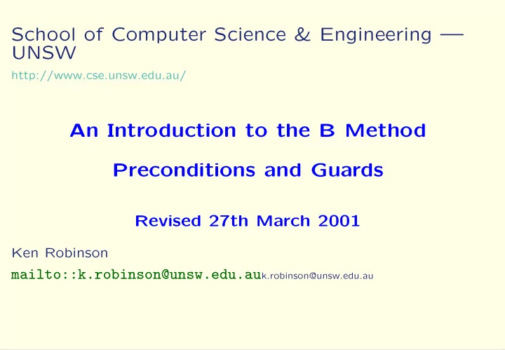 school of computer science engineering unsw
