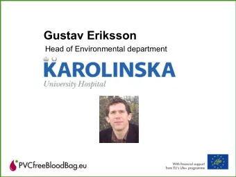 Gustav Eriksson  Head of Environmental department  1,  700  108,  400  HOSPITAL BEDS  ADMISSIONS
