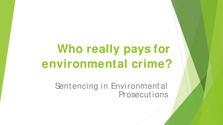 who really pays for environmental crime