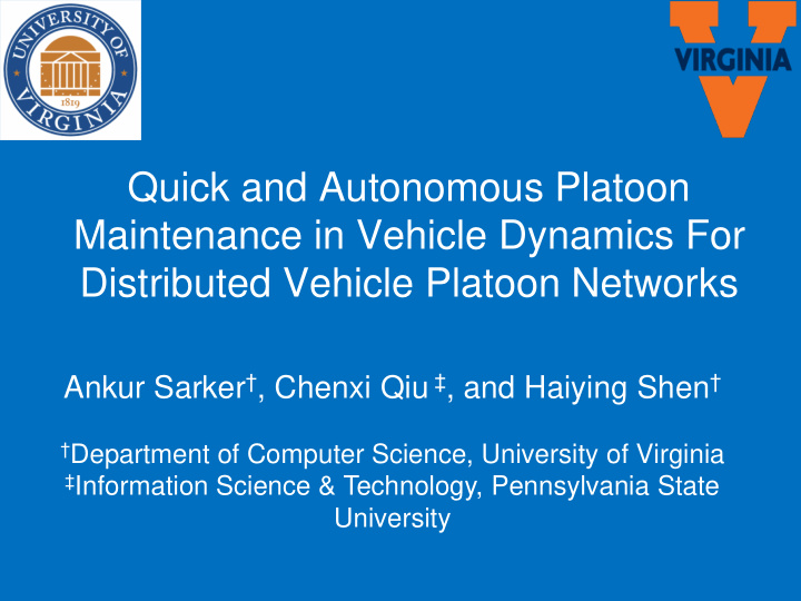 maintenance in vehicle dynamics for